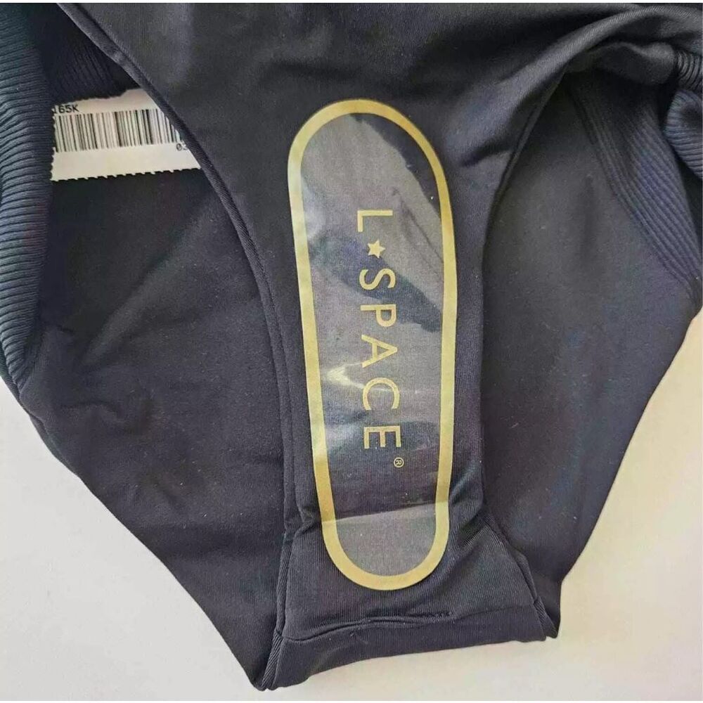L Space NWT black Medium bikini SET - Tori top and Jackie Bitsy bottom swim - Picture 9 of 13